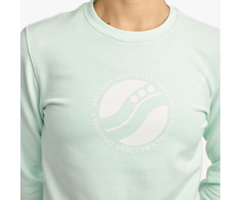 Saucony Rested Crewneck Women's Shirts Blue | Canada 286MQZA